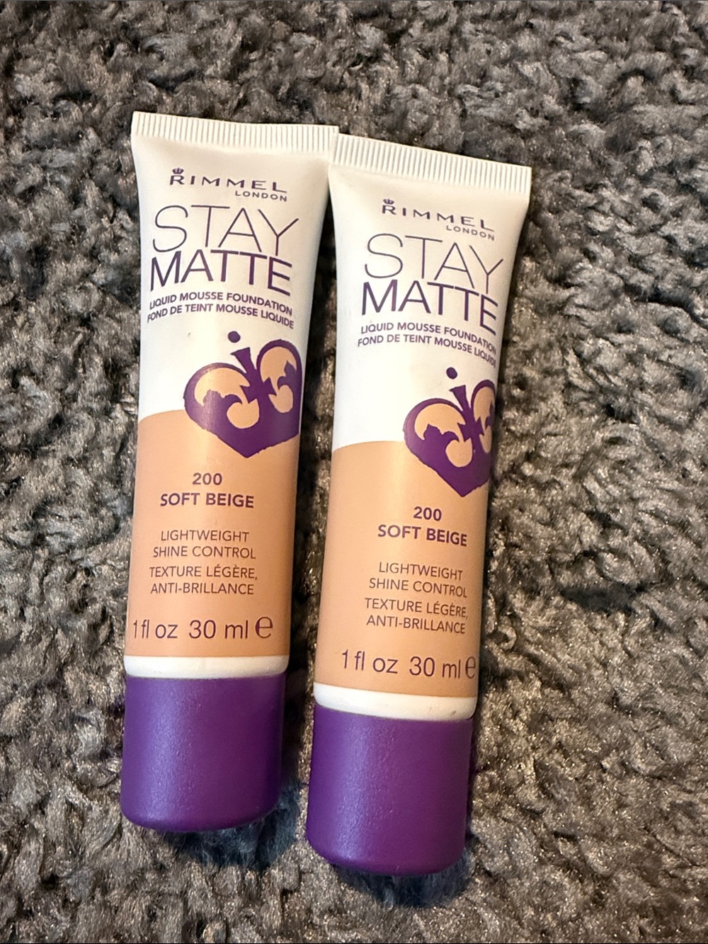 Rimmel London Stay Matte Liquid Mousse Foundation - Soft Beige 200 (2 Pack)